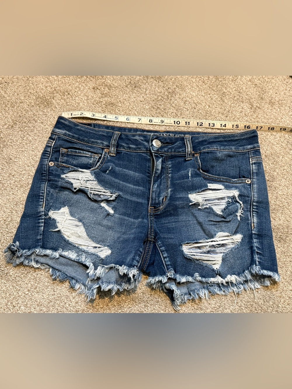 American Eagle Outfitters Distressed Midi Shorts